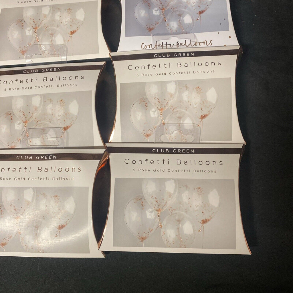 Club Green Confetti Balloons - ROSE GOLD x 30 Balloons Party Birthday EID (5332)
