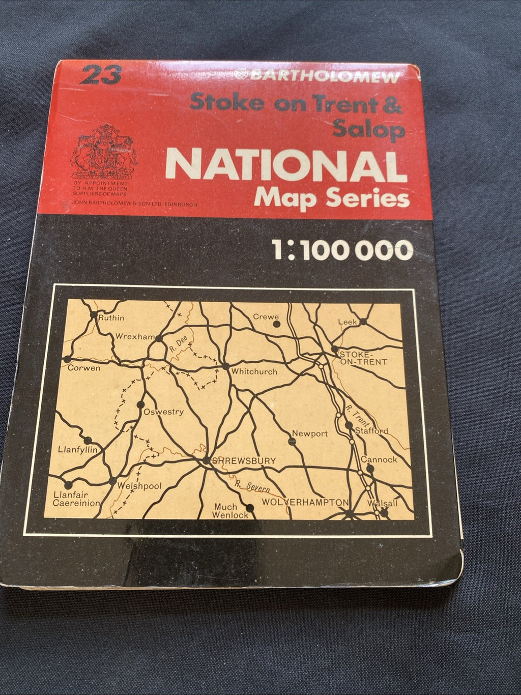Stoke on Trent & Salop Bartholomew National Map Series 1:100 Scale #23 (1258)