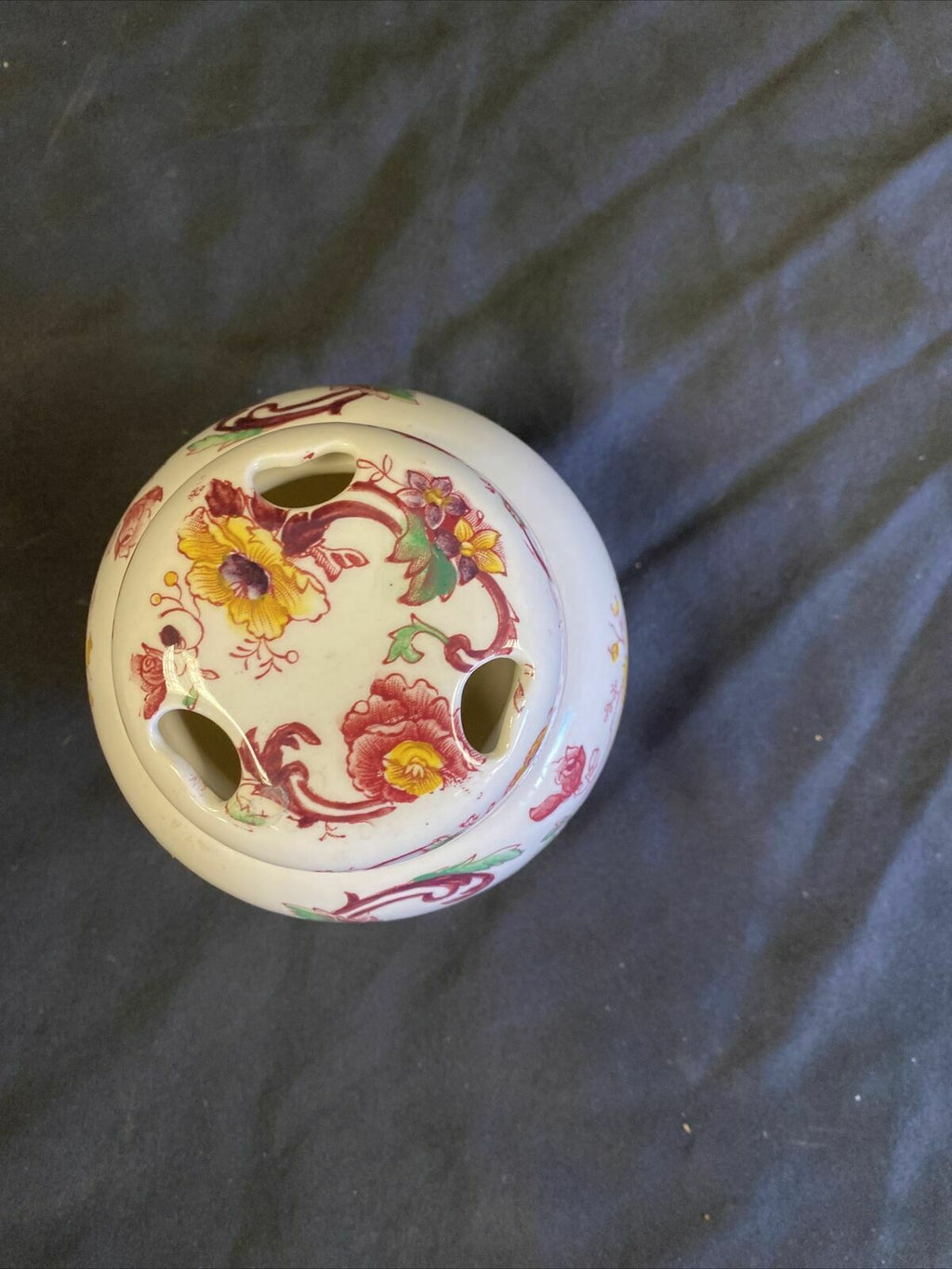 Antique Masons Ironstone Floris London Ginger Jar 12cm tall  - (7570)