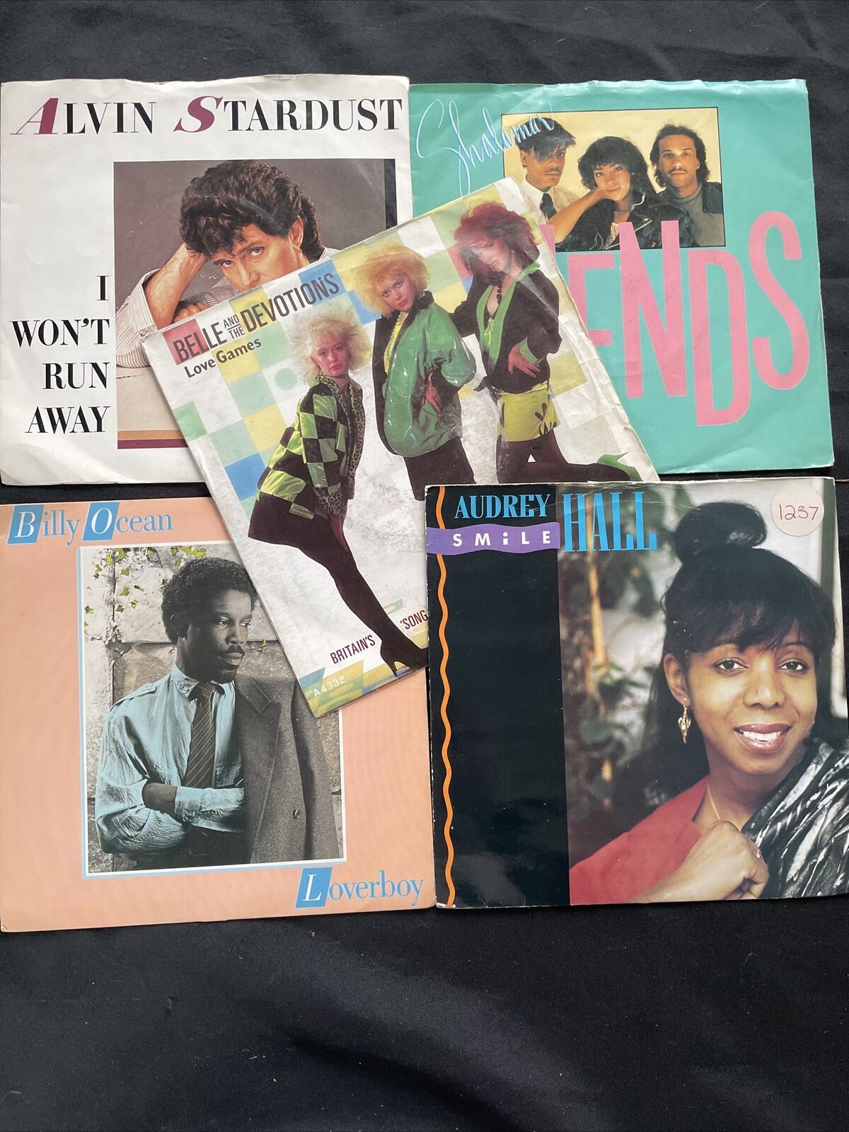 Vinyl Records 7" Singles 5 x 1980's Billy Ocean, Audrey Hill, Stardust etc- 9427