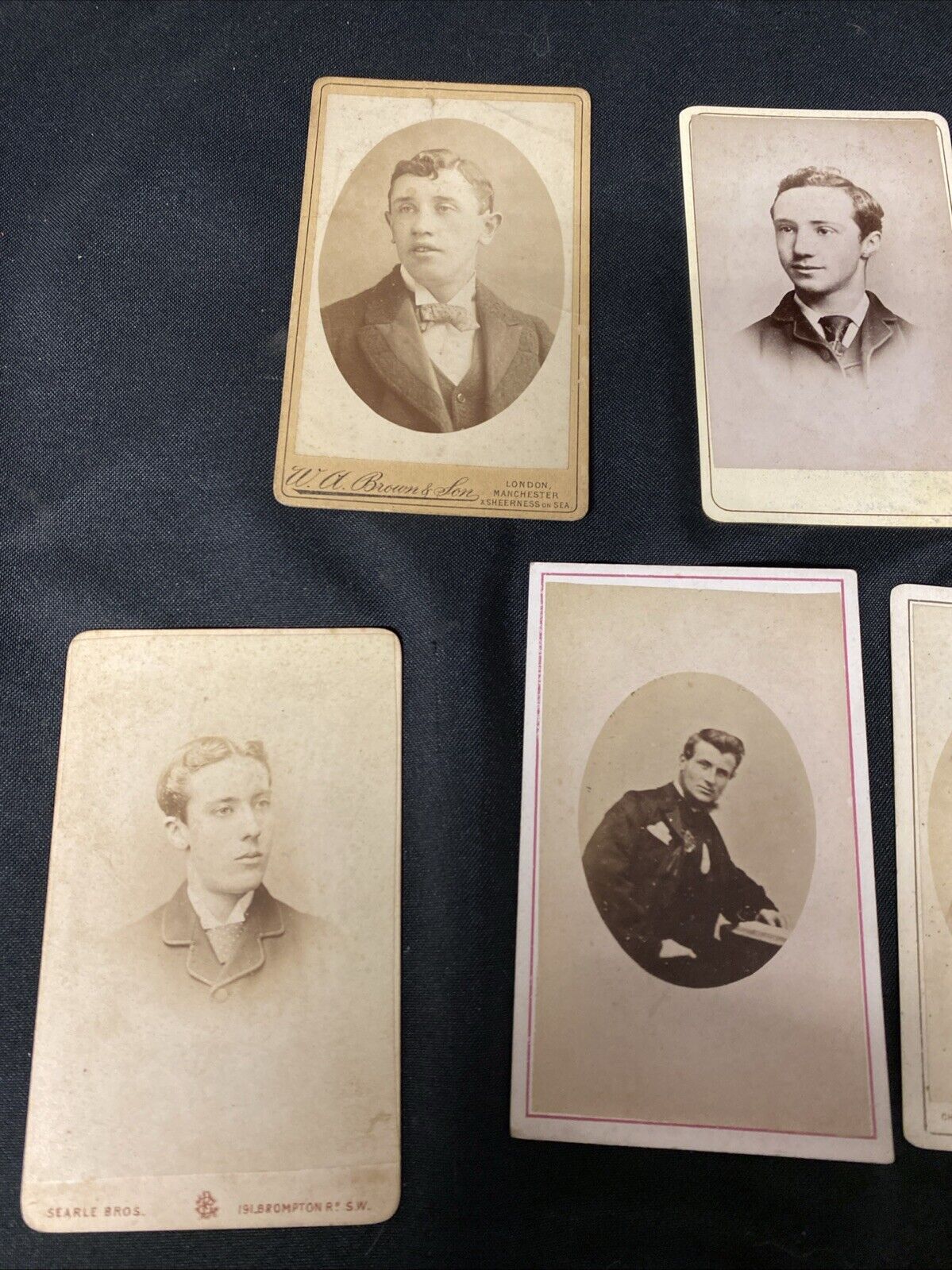 Victorian Carte De Vista CDV's x 7 Features Gentlemen Portraits London - (5442)