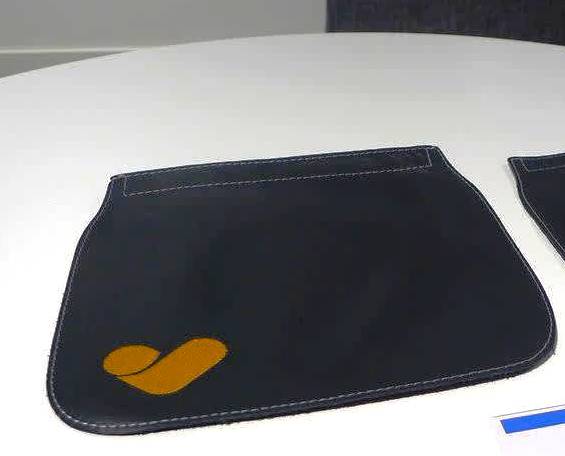 Thomas Cook Genuine LEATHER DARK GREY Airplane Headrest cover x 10