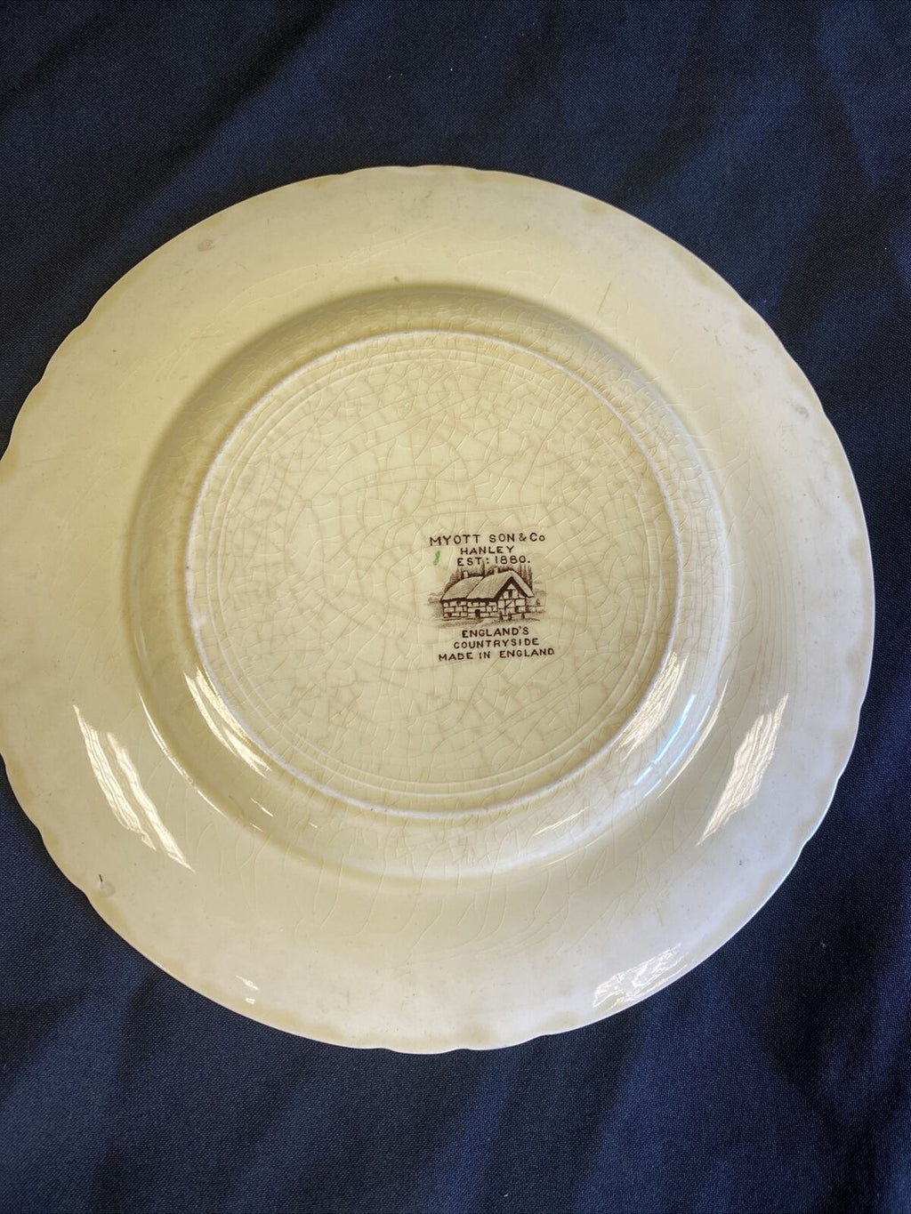 MYOTT Son & Co England's Countryside 2x 23cm Plates Vintage design - (7566)