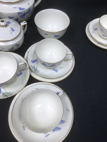 Royal Worcester SEDGLEY signed china RARE Art Deco 1923 - Teapot cups etc (2763)