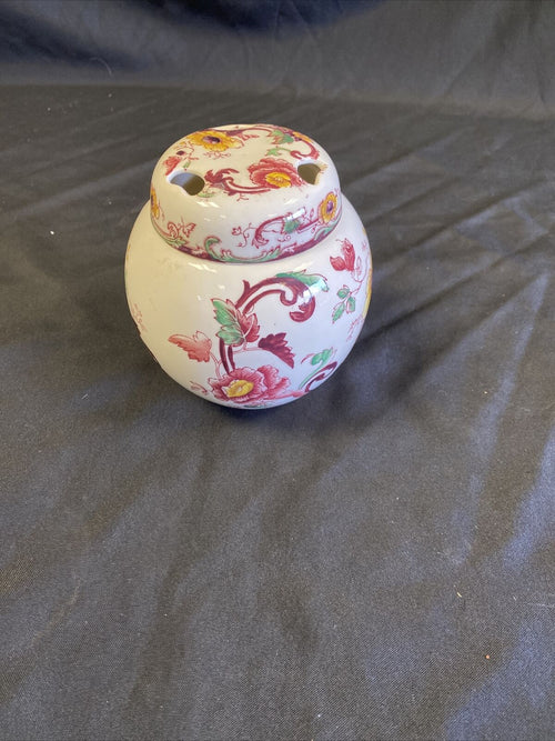Antique Masons Ironstone Floris London Ginger Jar 12cm tall  - (7570)