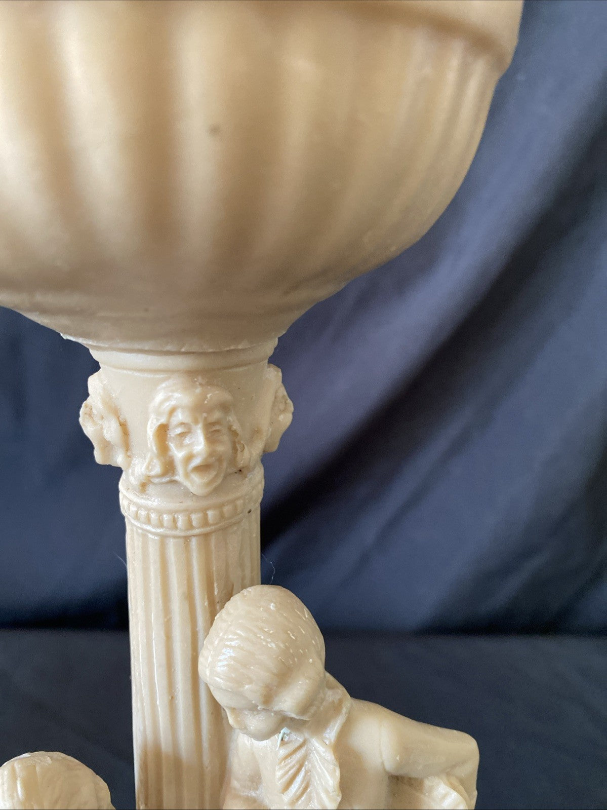 Vintage Resin J.B Reg Design Courting Couple Figure Candle Holder 1970's (1186)