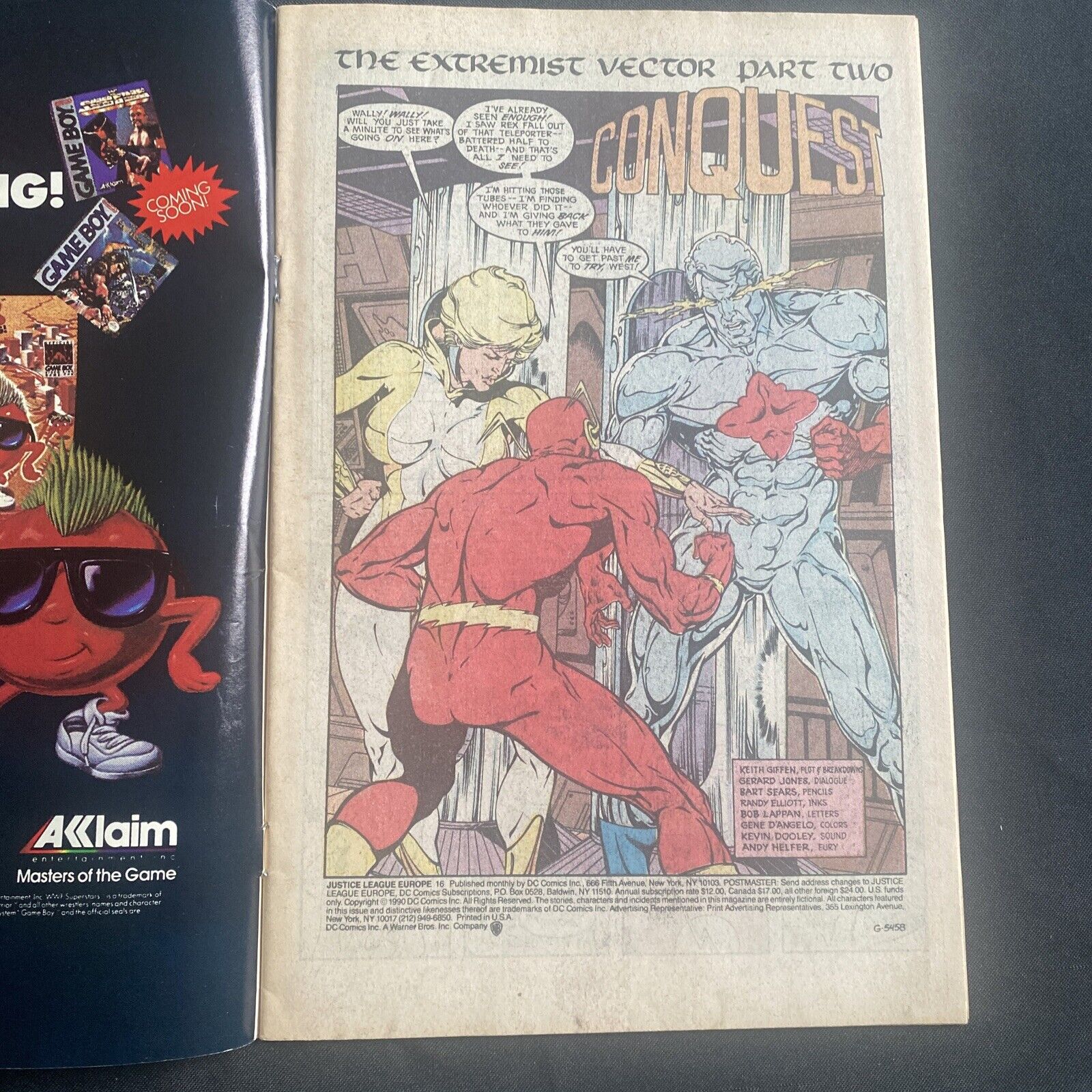 COMIC - DC Comics Justice League EUROPE - July 1990 - Extremist Vector - (8786)