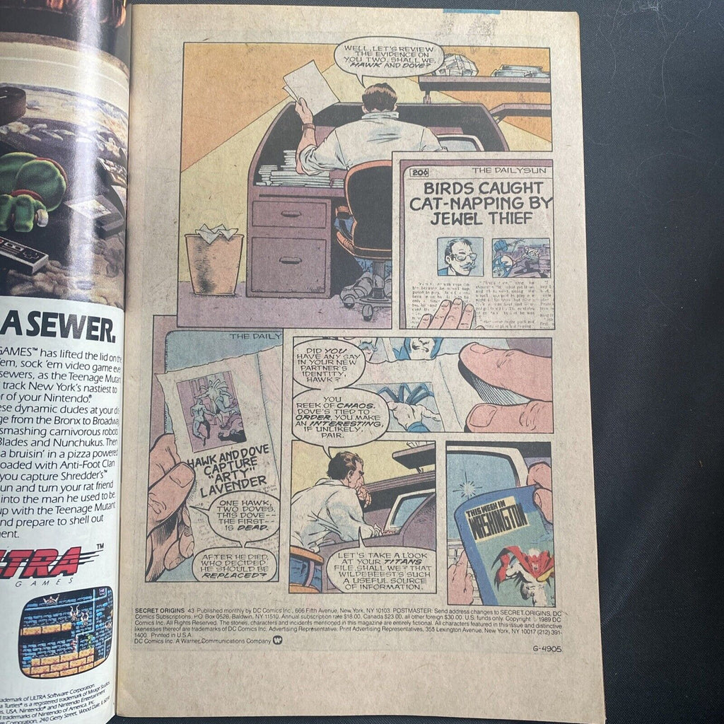 COMIC - DC Comics HAWK & DOVE + Cave Carson & Chriss KL-99 - Aug 1989 (8823