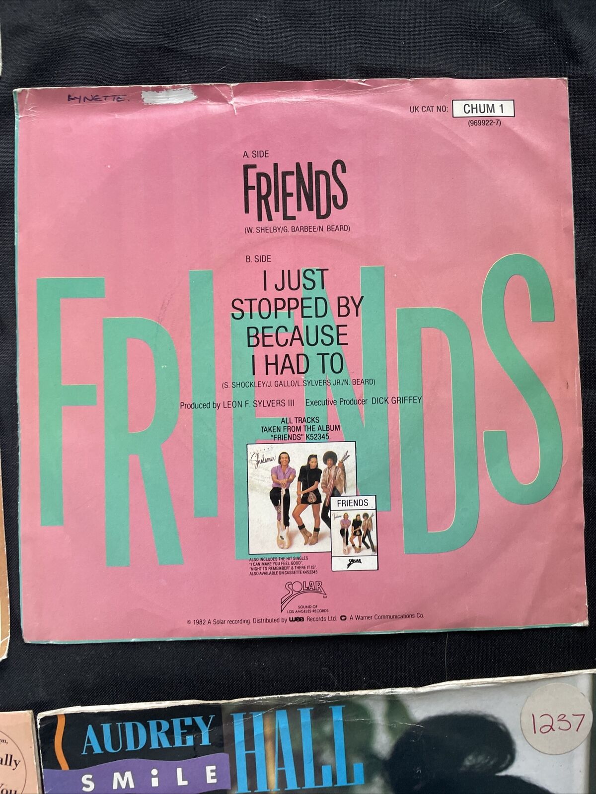 Vinyl Records 7" Singles 5 x 1980's Billy Ocean, Audrey Hill, Stardust etc- 9427