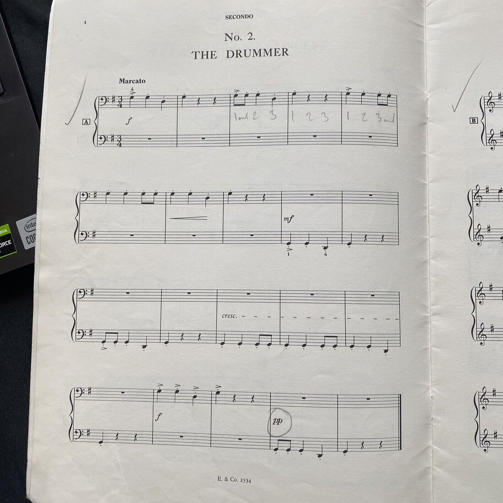 Piano Music Book 1959 The Woodland Minstrels Six Duets Gwendoline Peters - (9539