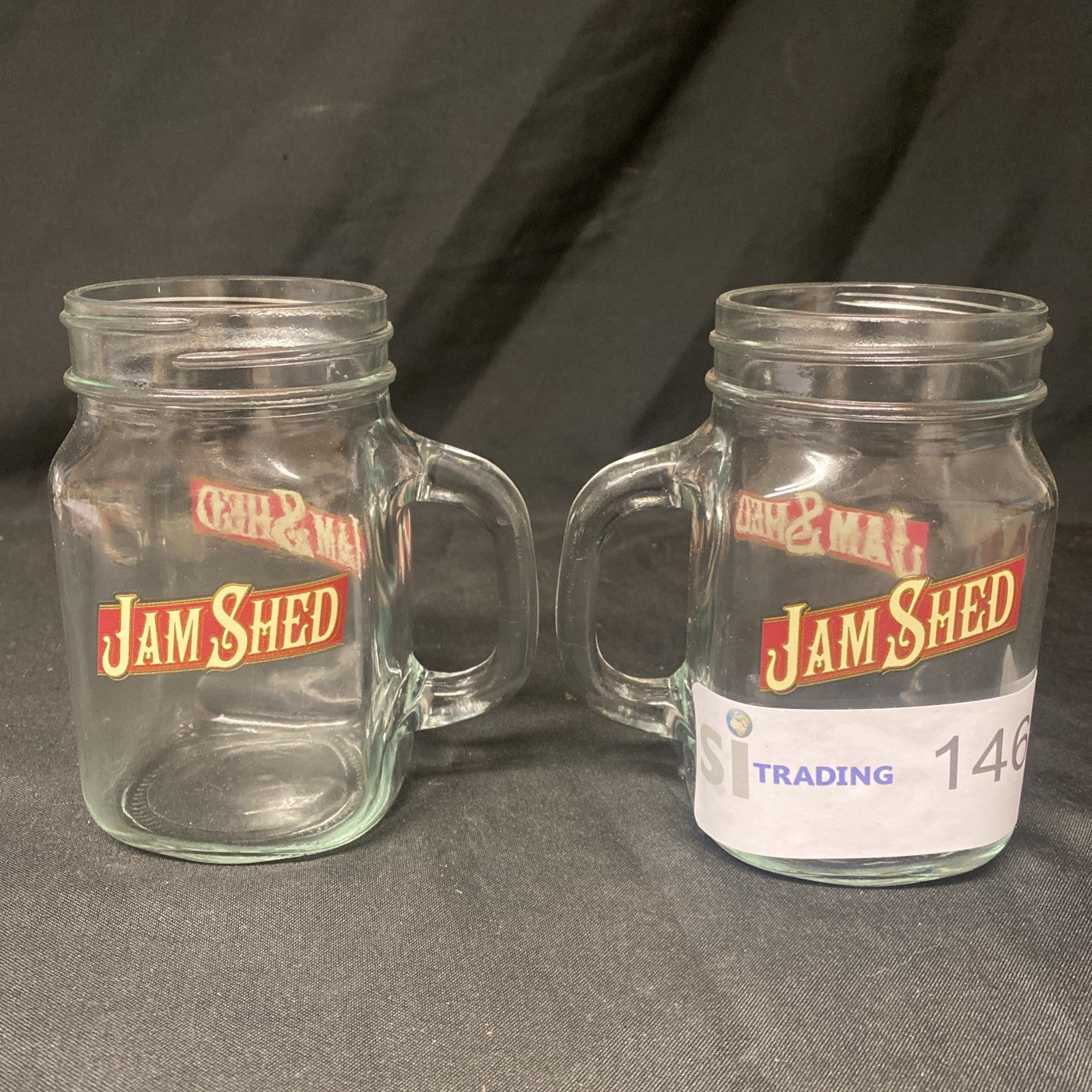 2X Jam Shed Half Pint Glass Drinks Home Bar Pub Party (1464)