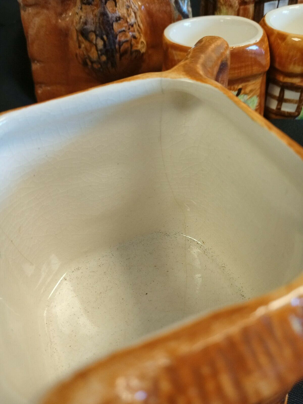 Price Kensington Ye Olde Cottage Teapot, Egg cups, Creamer, Sugar pot - (7901)