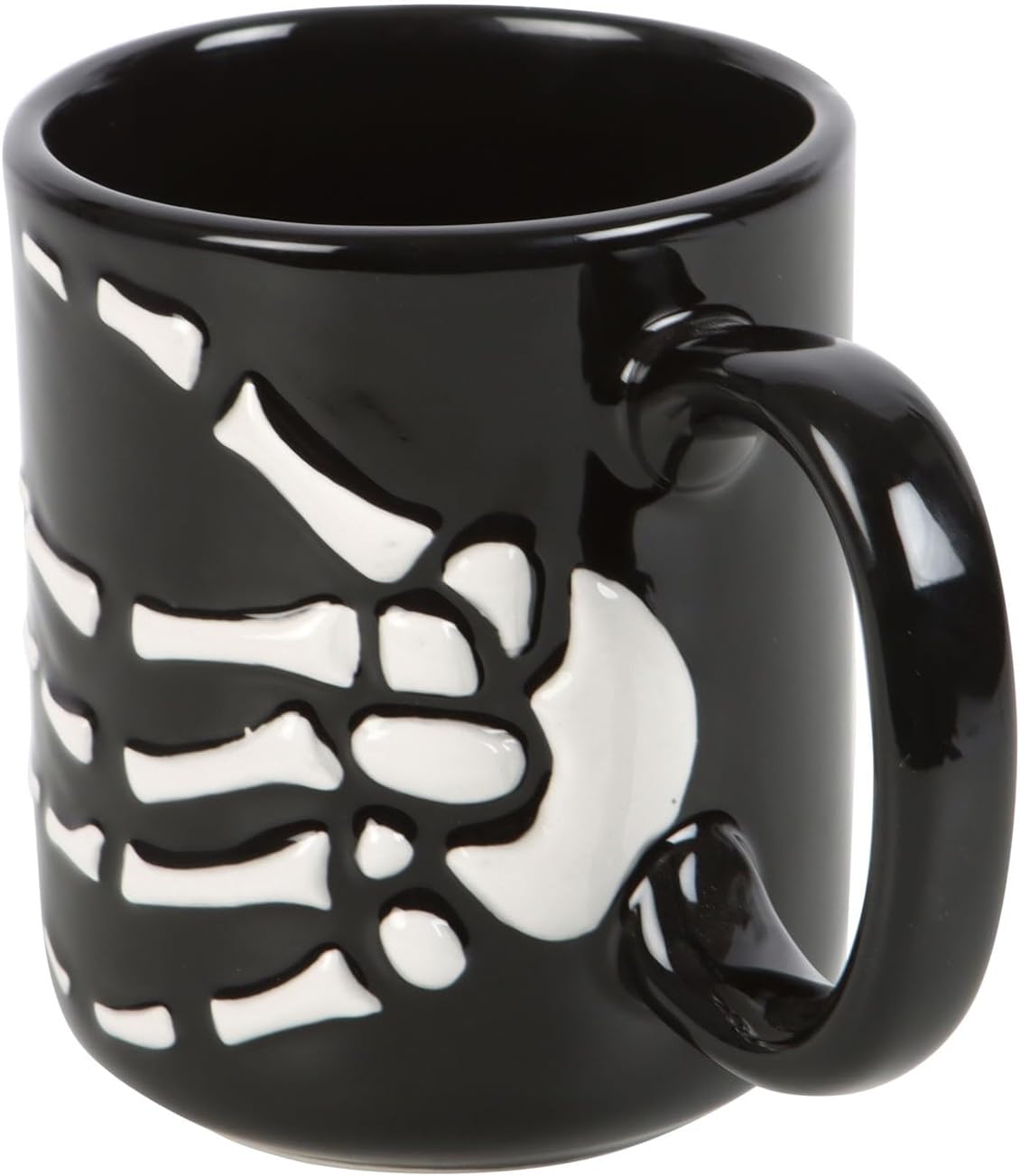 Mug Ceramic Boxed - Skeleton Hand, Creepy coffee / tea mug