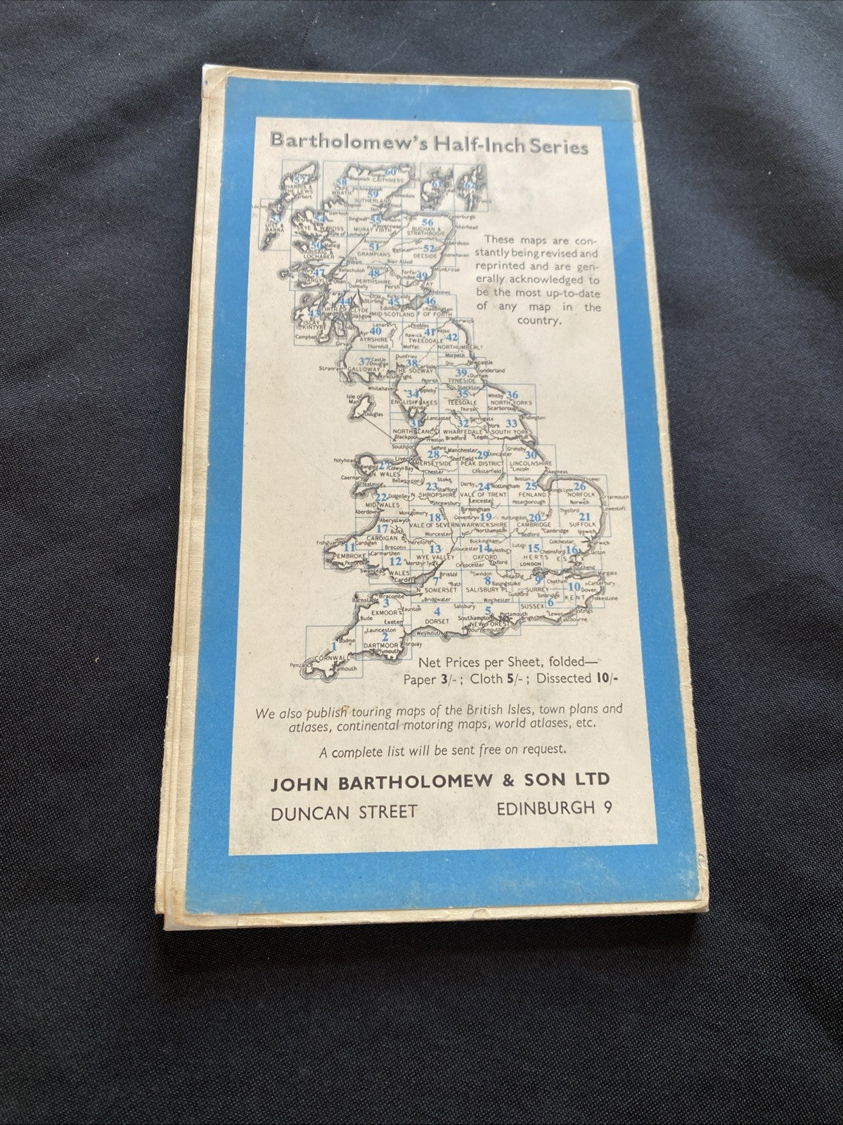 New Forest Bartholomew Revised Half Inch contoured Paper Map #5 (1273)