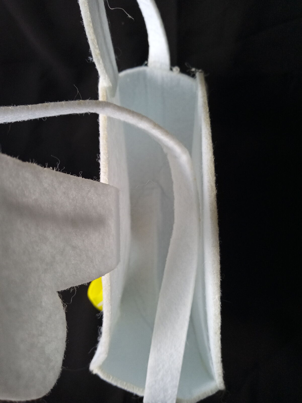 BULK BUY 8 x Bag large felt and shaped as a bunny rabbit ready for the egg hunt Easter