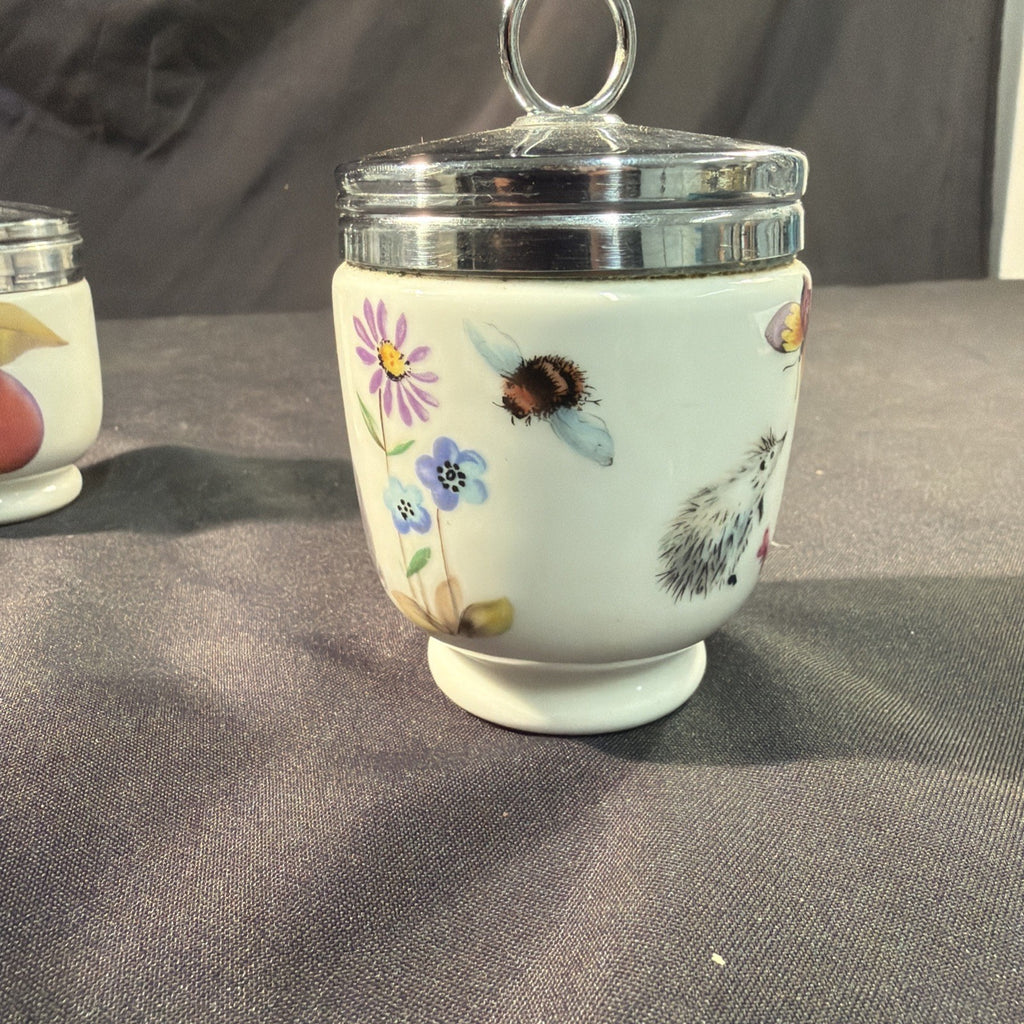Royal Worcester Egg Coddler A Skippety Tale 4" and Berry 3.5" - (2091)
