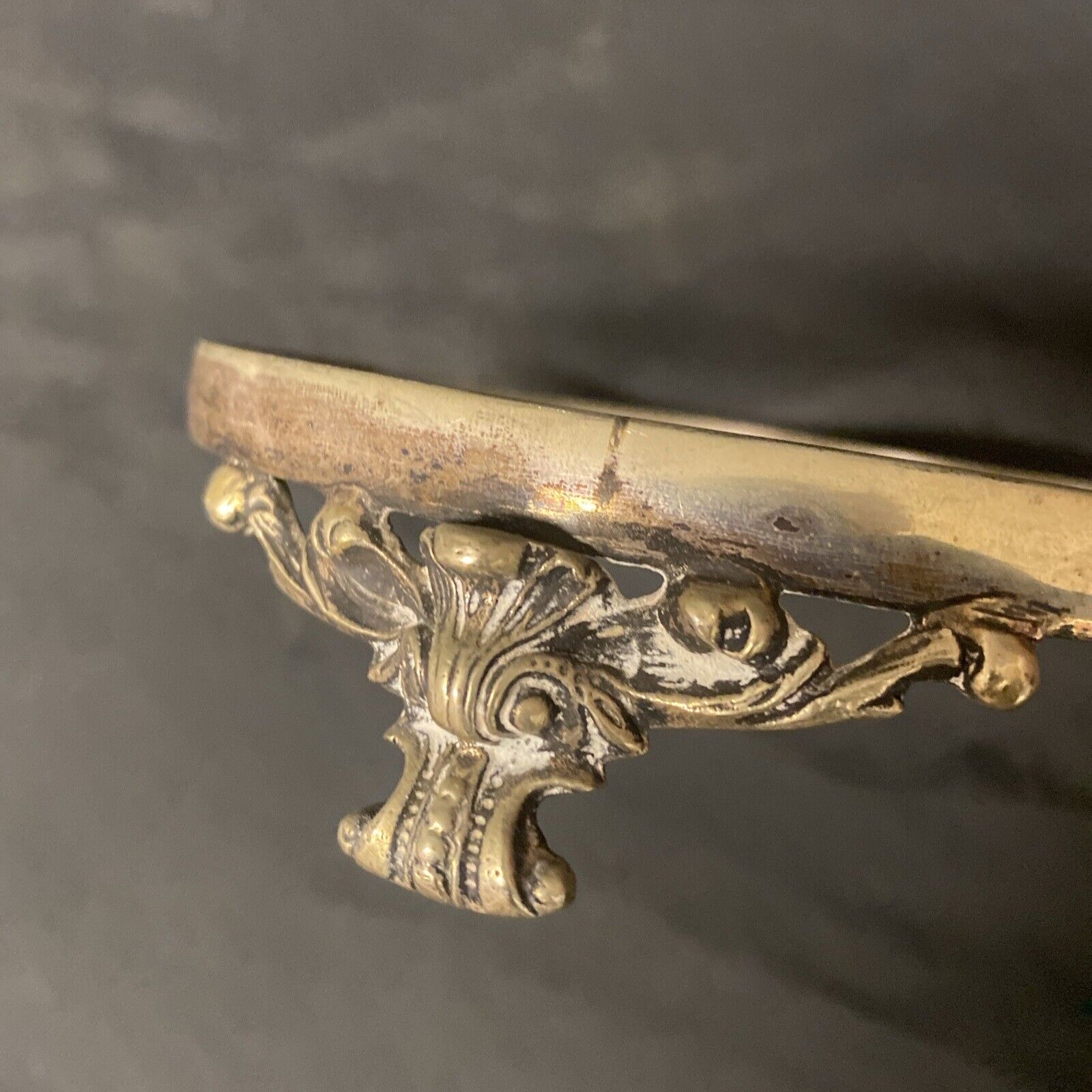 Antique Bon Bon Dish Holder Silver EPNS Marked Heavy No Dish - (5038)
