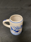 Delfts Blue Hand Painted Blue & White Miniature China Stein Tankard - (5821)