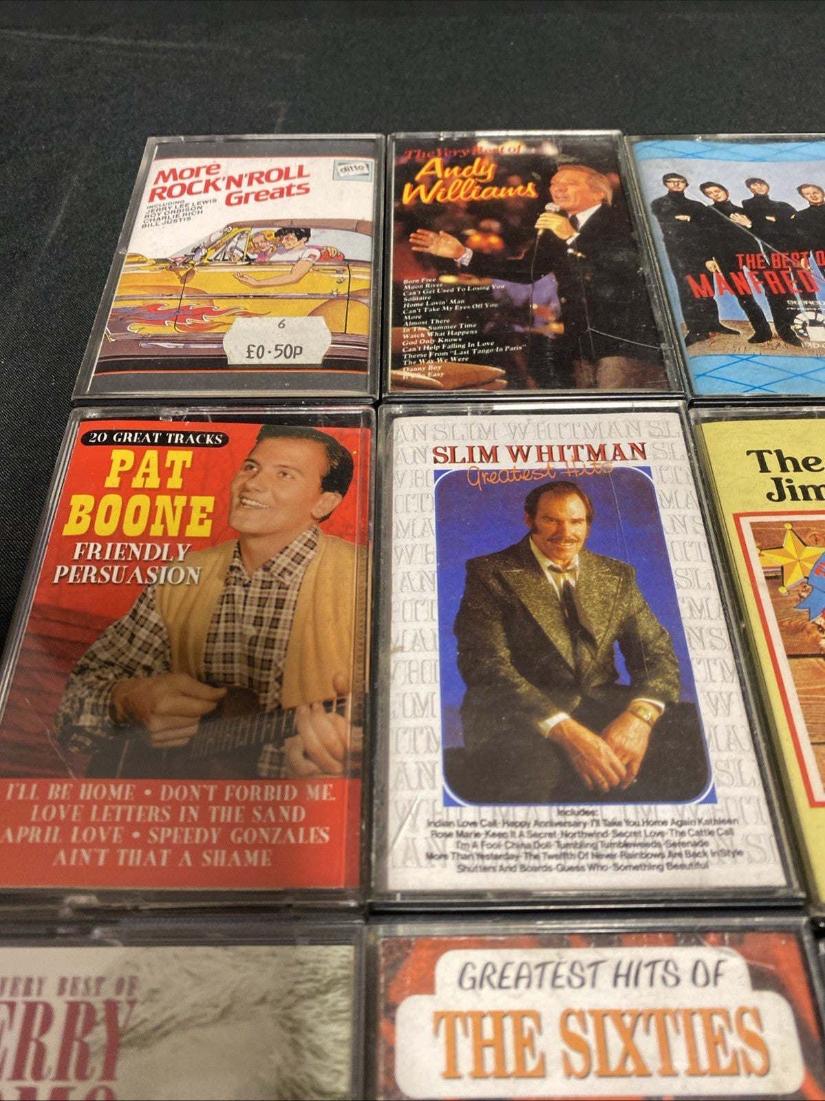20 Cassette tapes Mainly 60's Rock N Roll Boone Como Bassey - (1734)