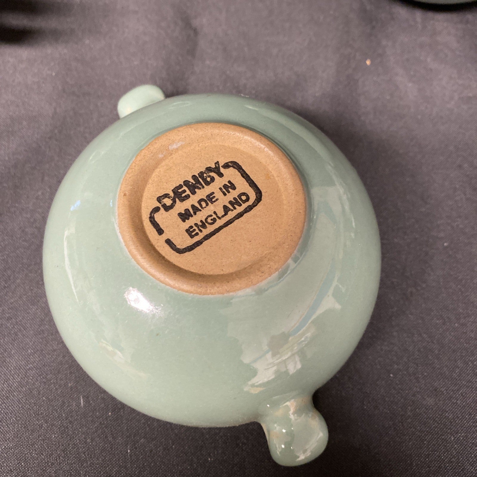 Denby Manor Green 2 x small soup and 2 x cups - (1746)