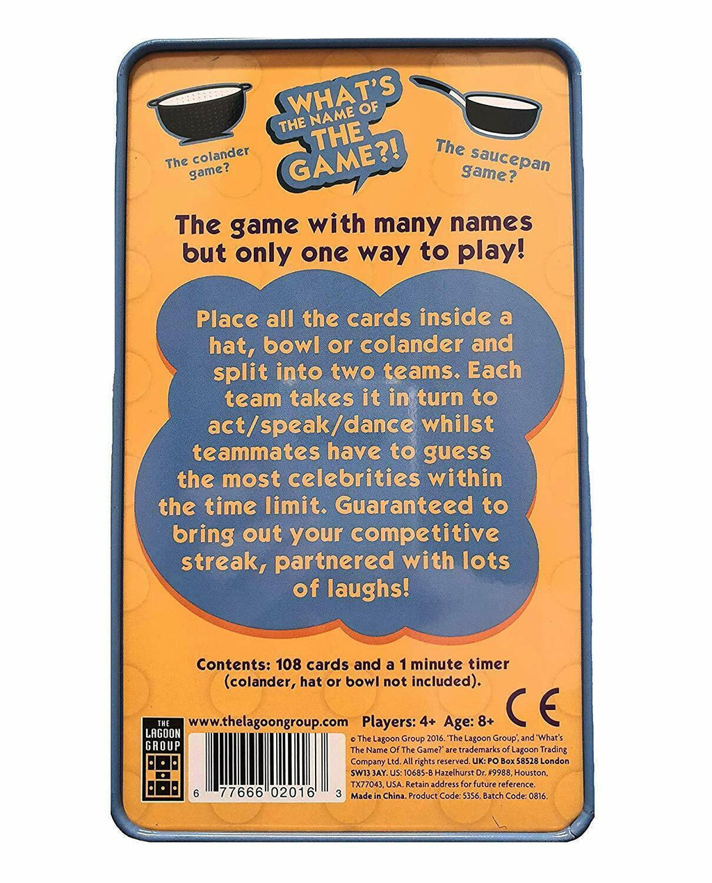 What's The Name Of The Game?! - Fast fun game in a tin - The Lagoon Group