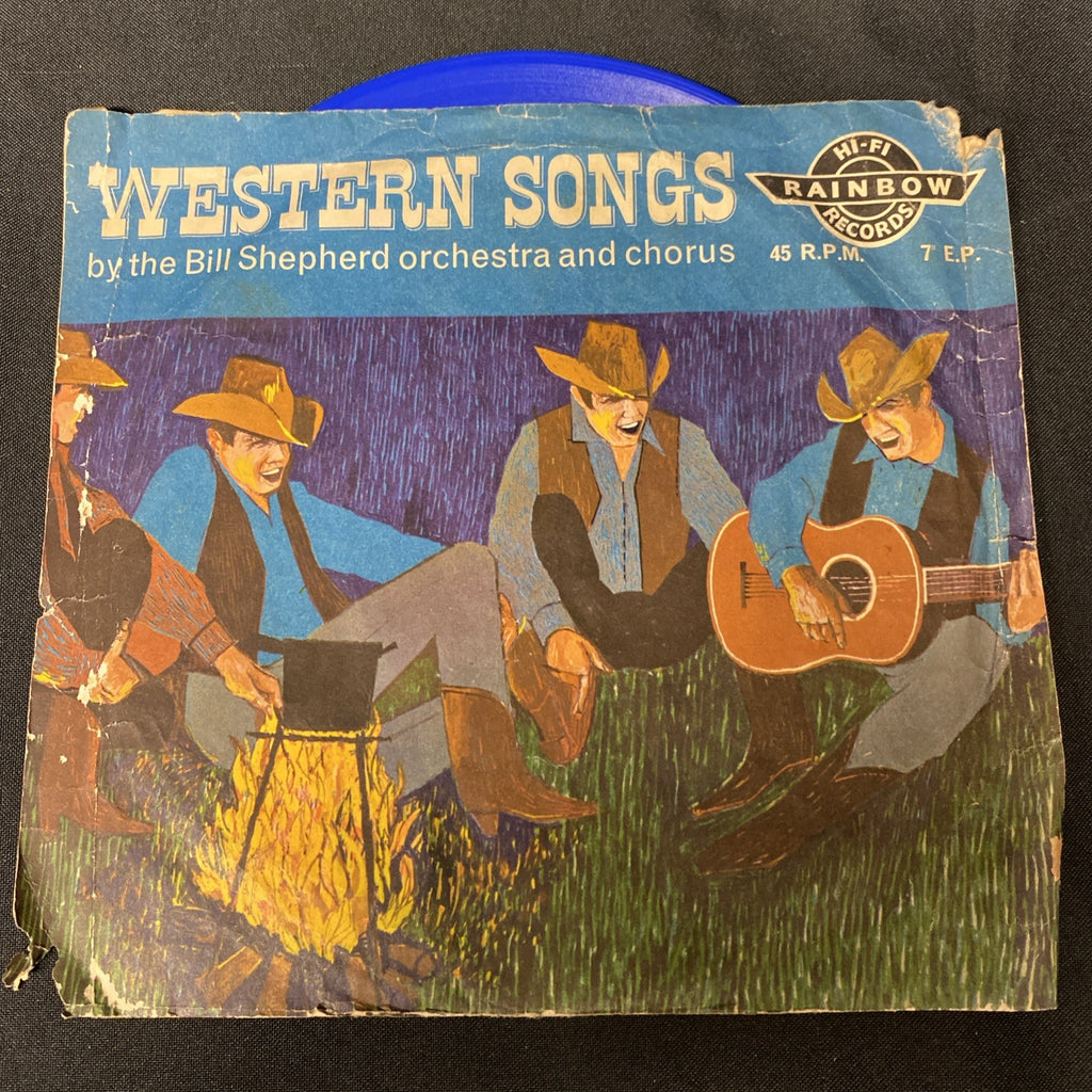 VINYL RECORD - Hi Fi Rainbow Records Western Songs BLUE Vinyl 7" - (1442