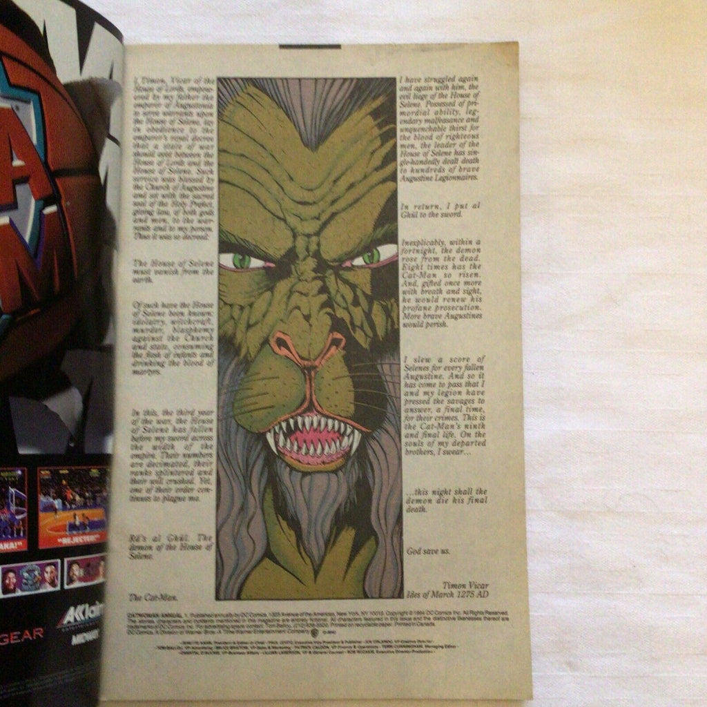 COMIC - DC Comics CATWOMAN ANNUAL 1994 - New York (8879)