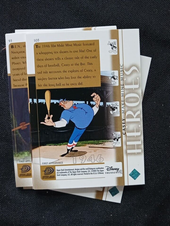 Upper Deck 2003 Disney Treasures Series Heroes x25 Trading Cards -(5745)