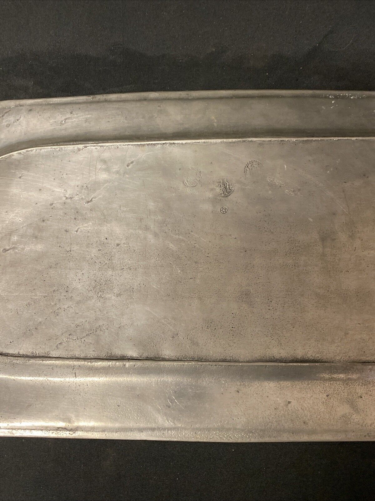 Antique German Pewter 3 Angel & Star in circle Hallmarks 50cm long - (5721)