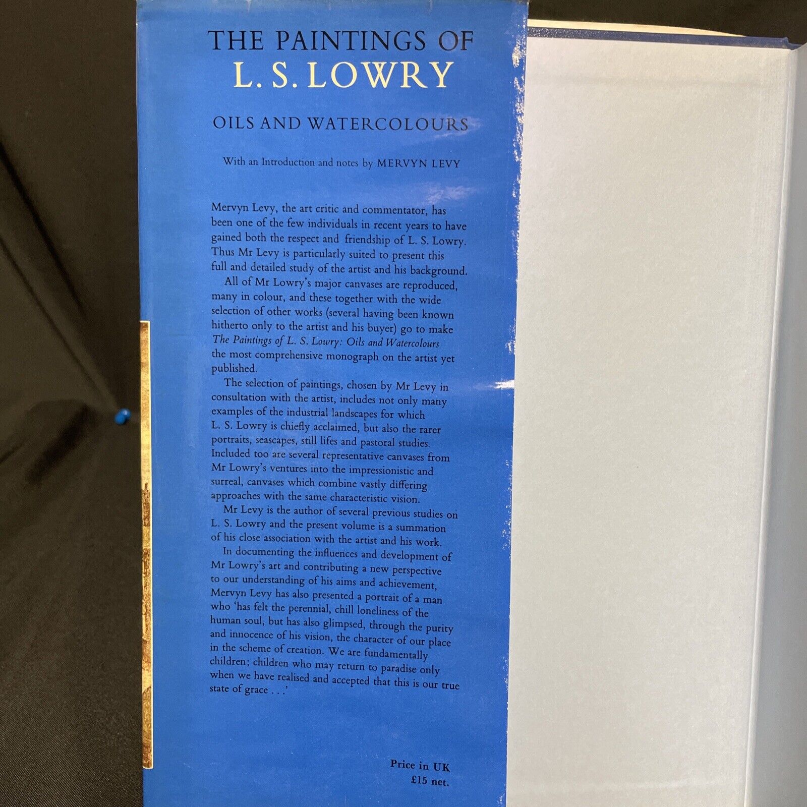 BOOK - The Paintings of L.S. LOWRY - Mervyn Levy - (9254)