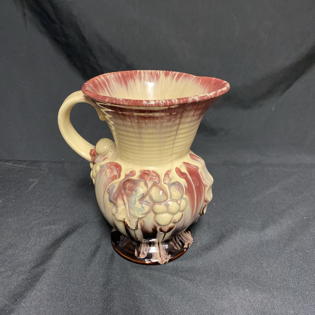 Vintage Germany Red & Yellow Glazed Grapes Bay Keramik Pottery Jug 275/17 - (1775)