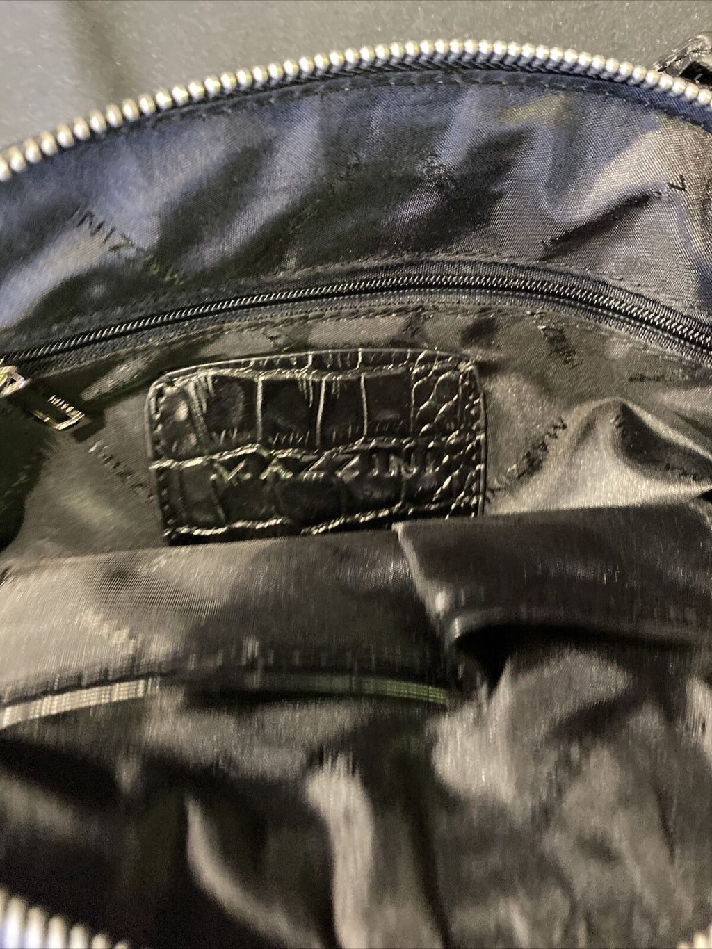 Vintage Handbag Mazzini Black velvet with rope detail - (8433)