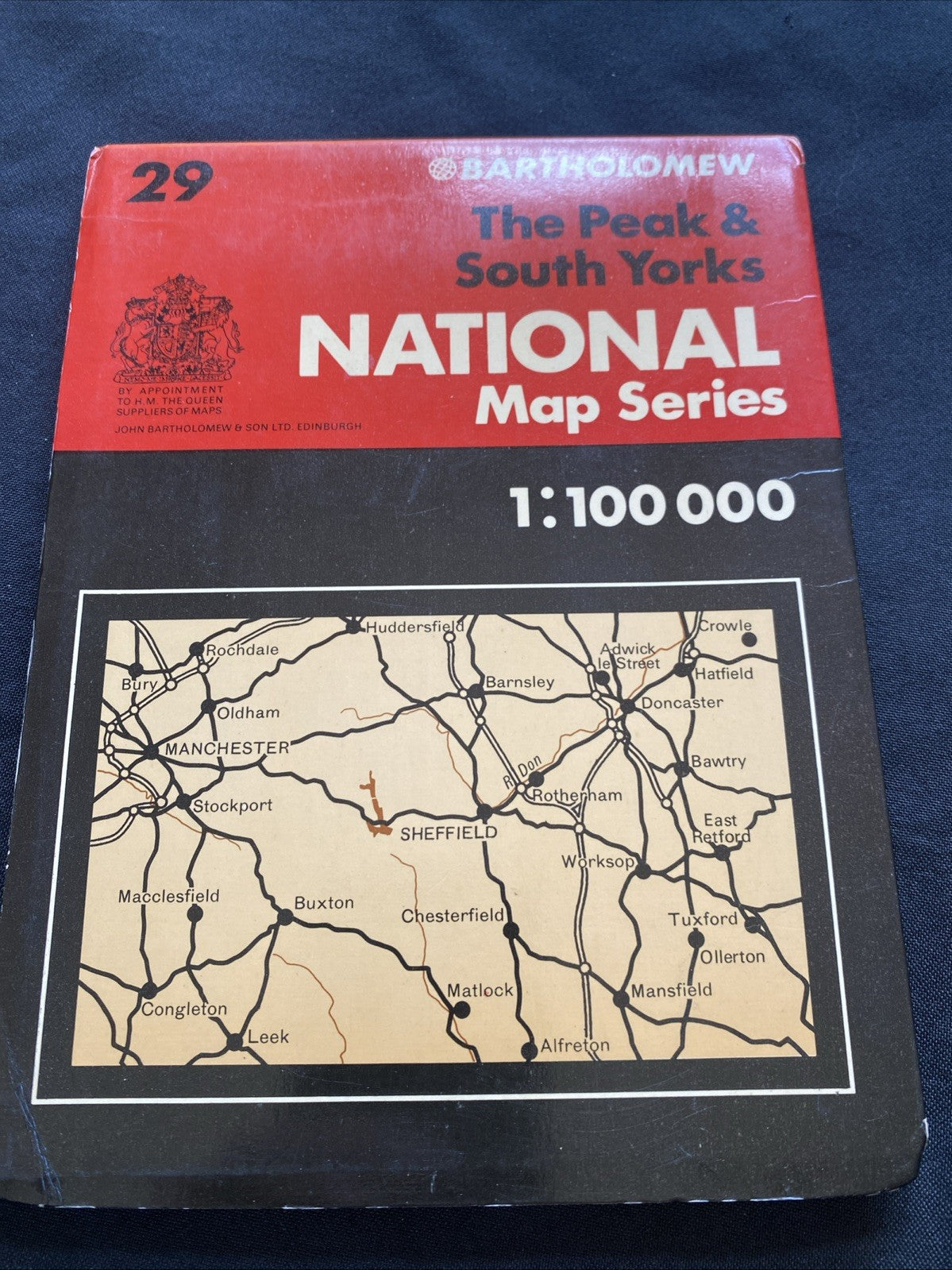 The Peak & South Yorks Bartholomew National Map 1:100 Scale #29 (1269)