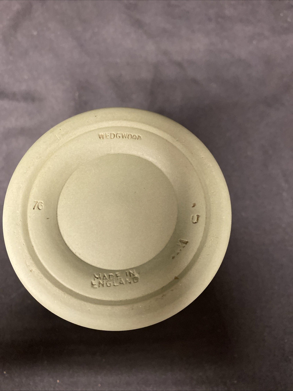 Vintage Wedgwood Jasperware Sage Green Grecian Vase - (1602)