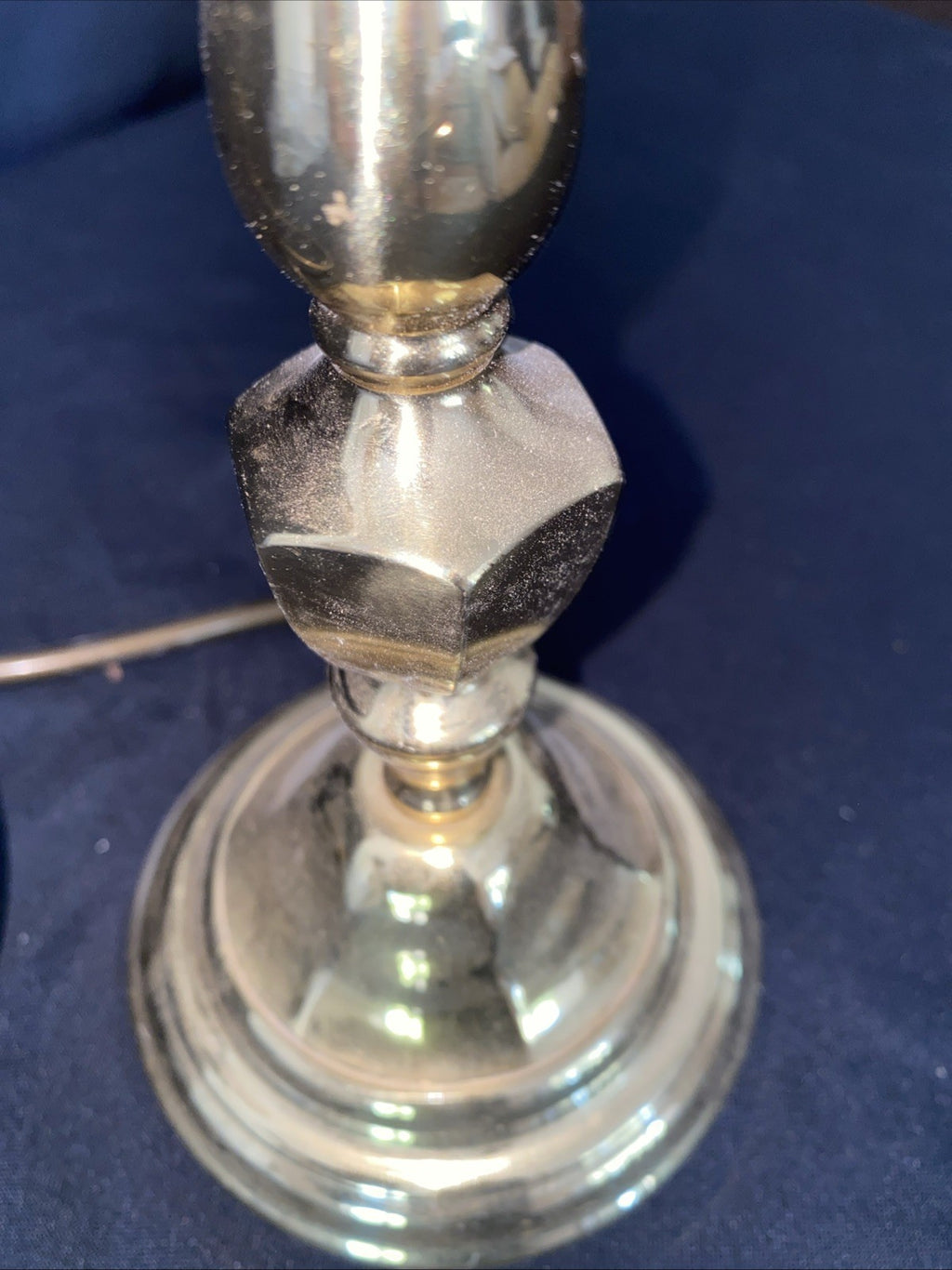 Vintage Brass Table Lamp 24cm tall - (1202)