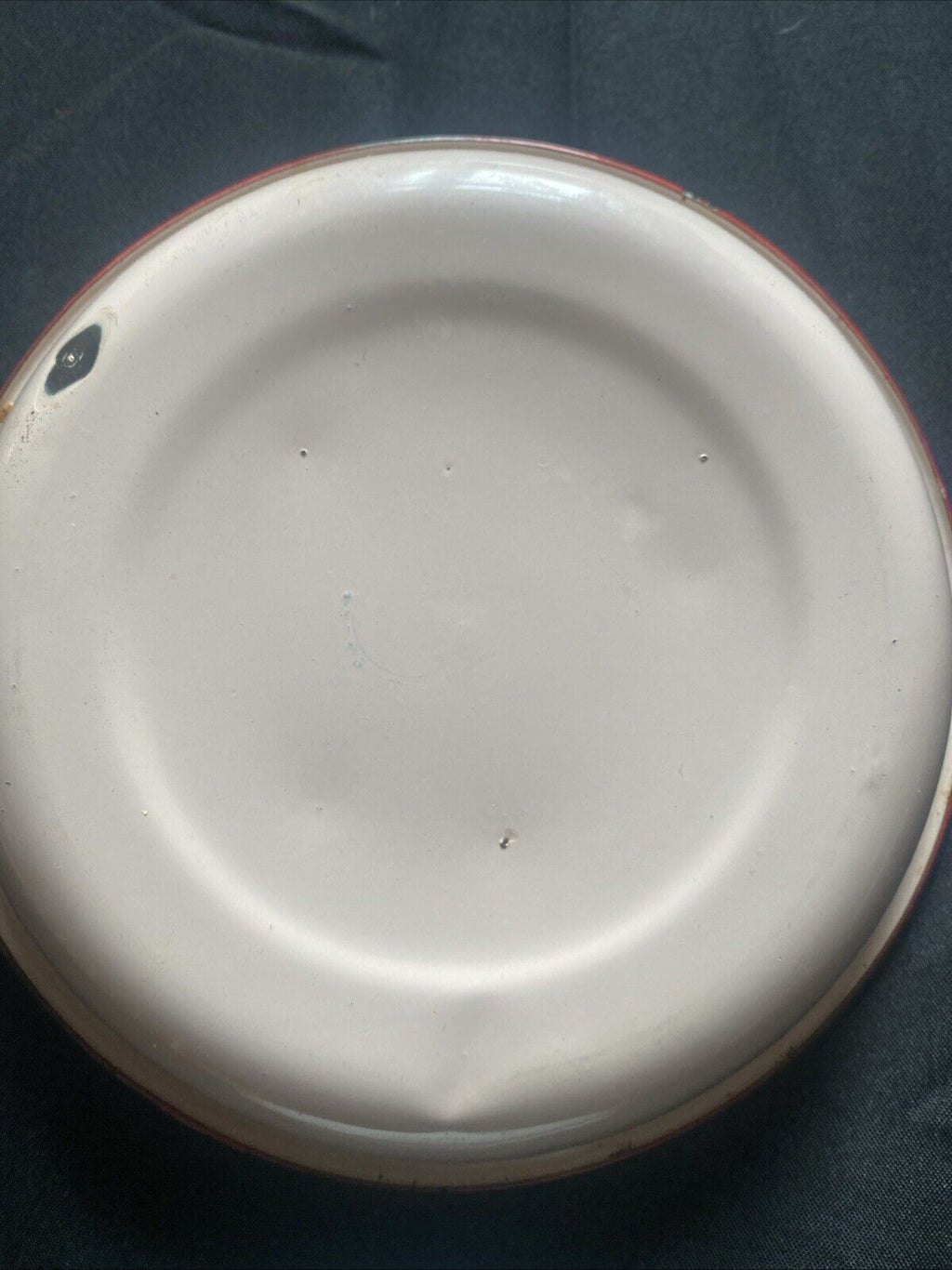 Chinese Enamelware Bumper Harvest 5 x Plates / Bowls Pink Blue White (5874)