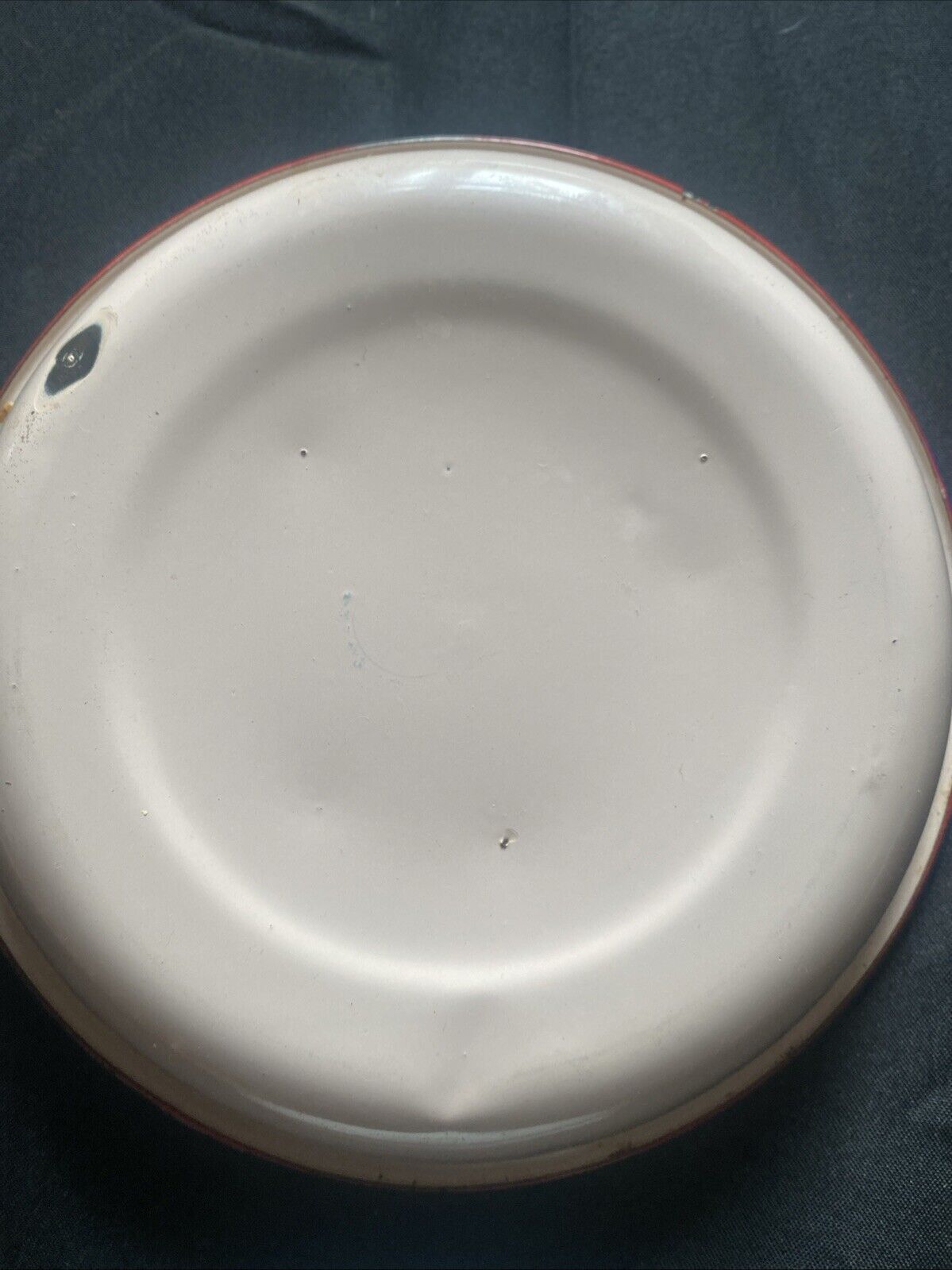 Chinese Enamelware Bumper Harvest 5 x Plates / Bowls Pink Blue White (5874)
