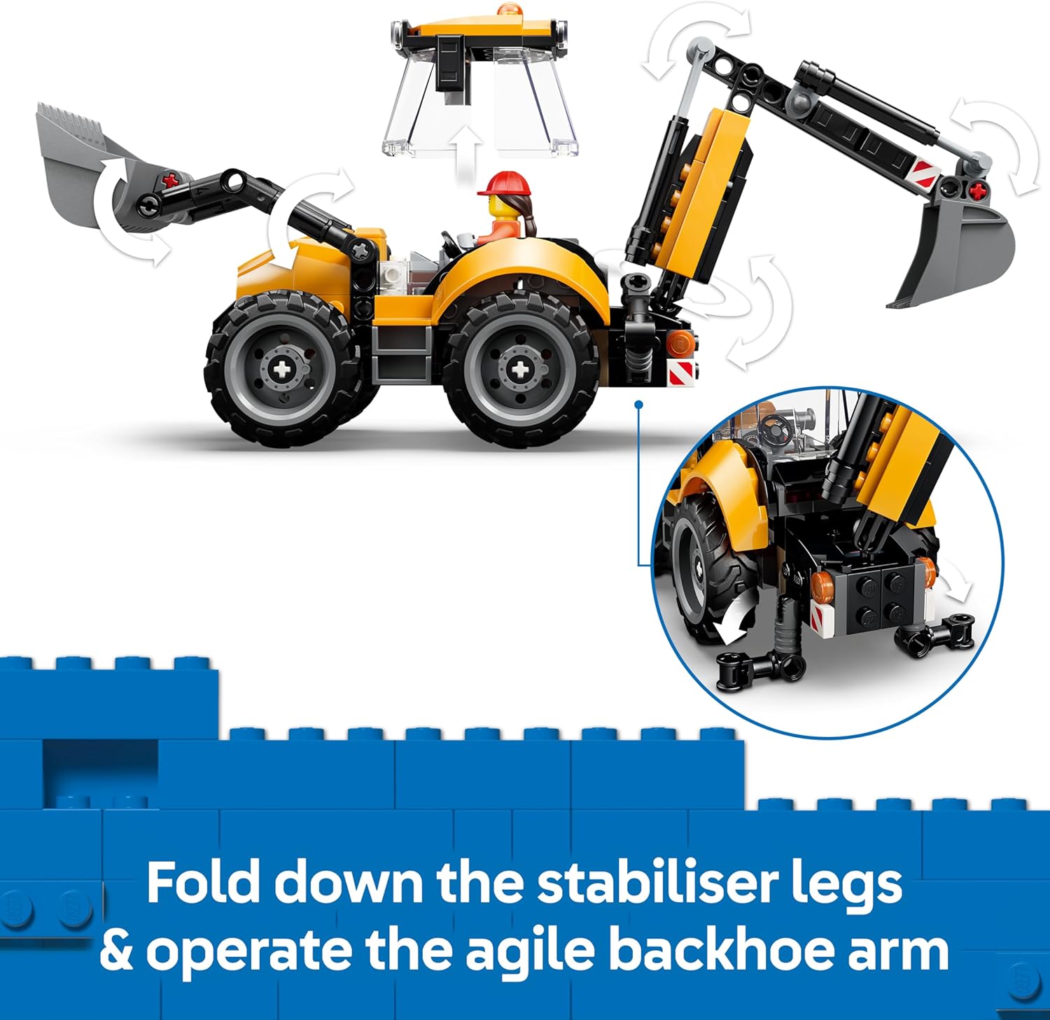 LEGO City Great Vehicles - Yellow Backhoe Loader - 60480