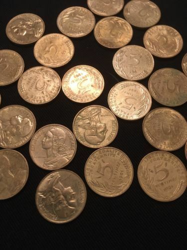 France 5 Centimes Coins Marianne - 24 x 1980's + 1 x 90's - (2754)