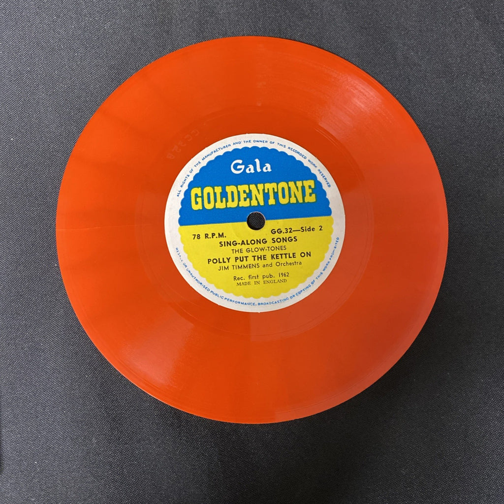 VINYL RECORD - Goldentone RED Vinyl I'm A Little Teapot / Polly kettle on - (1437)