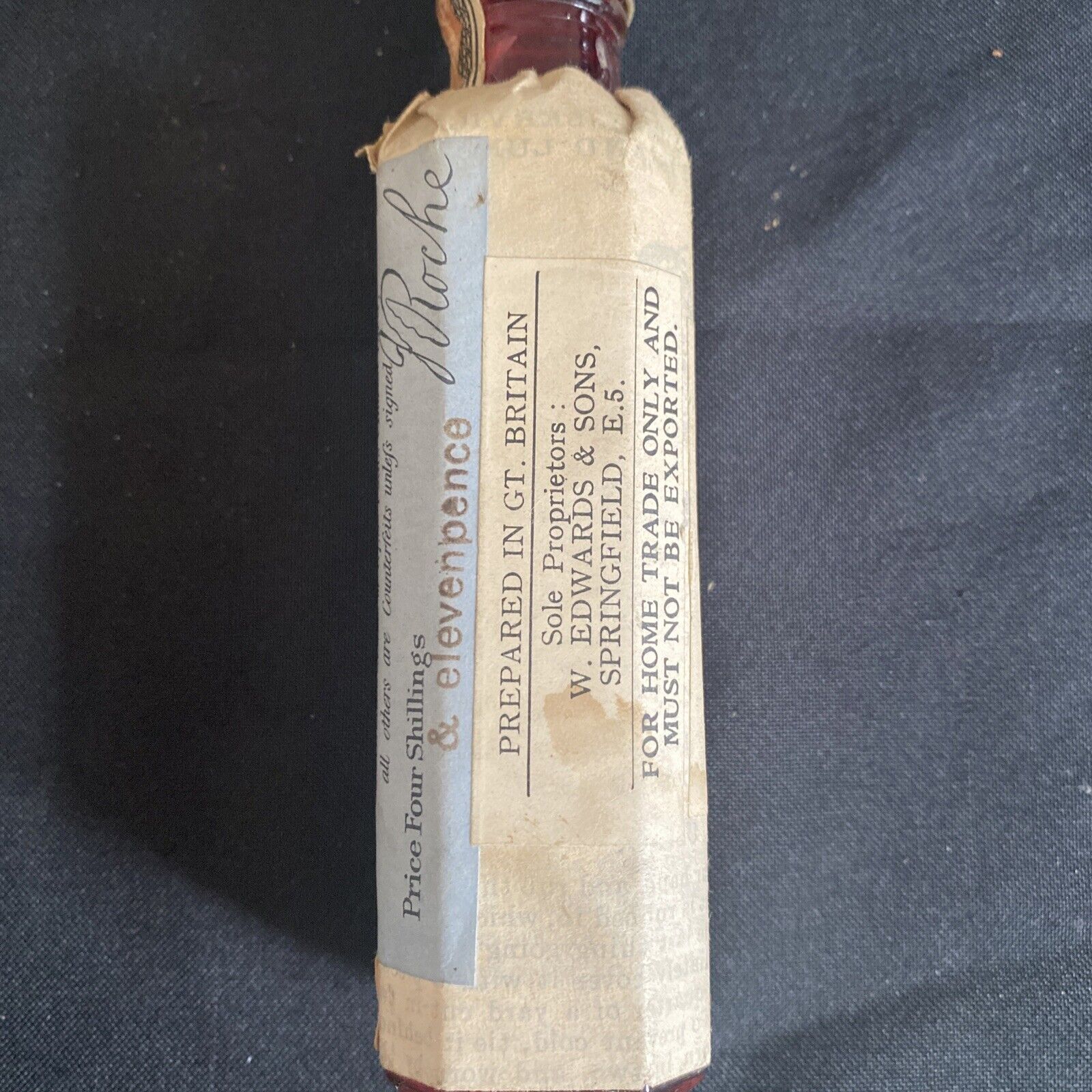 Antique Pharmacy Apothecary Unopened Roche's Embriocation - (9627)
