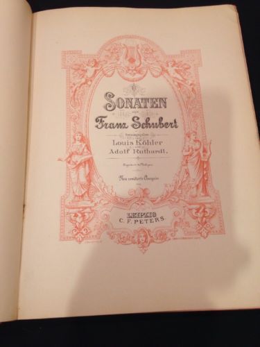 Sonaten Von Franz Schubert - C.F. Peters Edition Leipzig - 1910 - (1343)