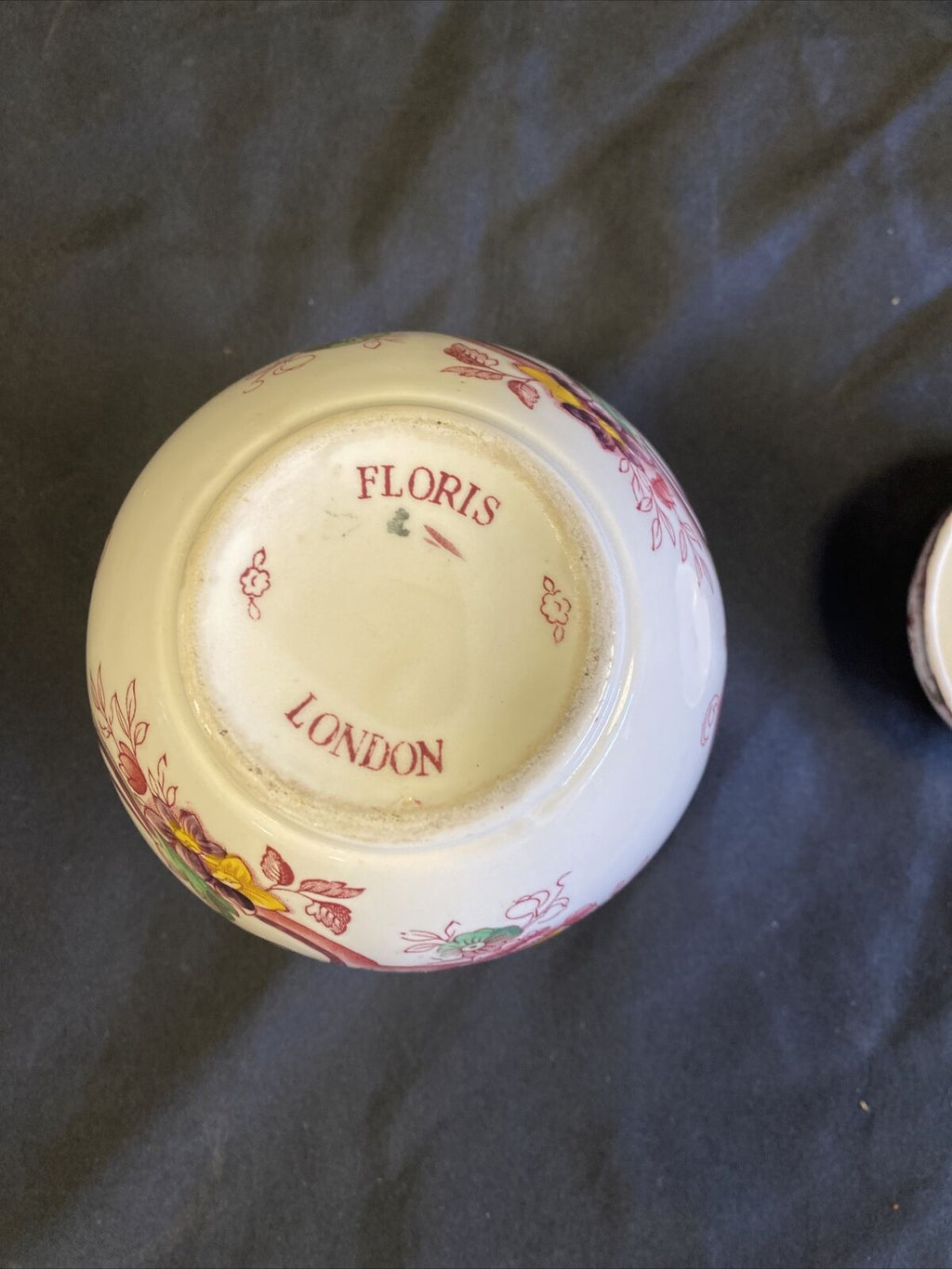 Antique Masons Ironstone Floris London Ginger Jar 12cm tall  - (7570)