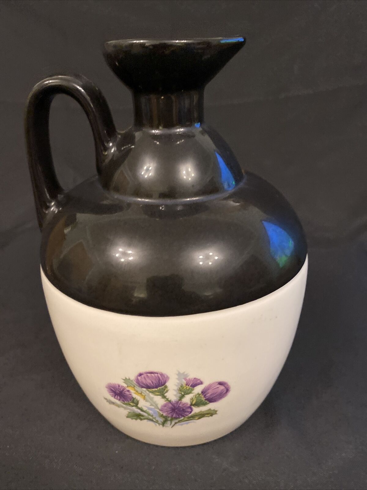 Vintage Whisky Jug Ceramic Decanter Rare  Rutherford's Scotch- (8454)