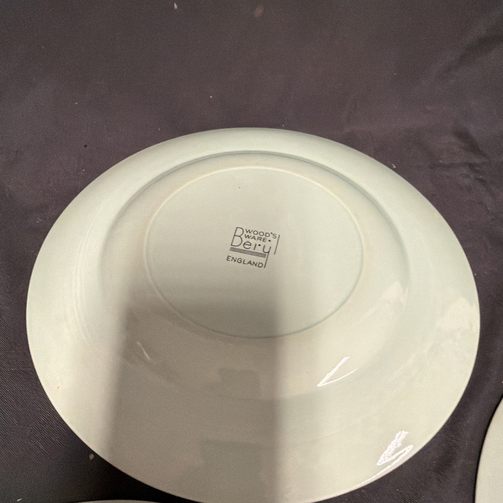 Wood's Ware Beryl Utility Green 4 x Small Dinner Plate 23cm Diameter- (1934) 