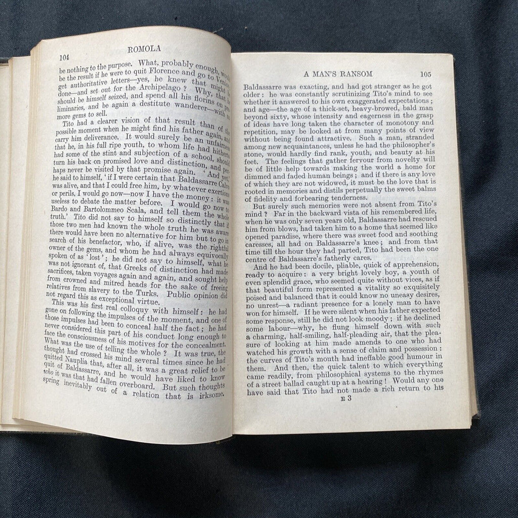 BOOK - Romola George Elliot - Milford - 1913 great condition (9575)
