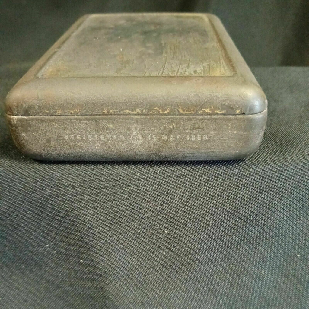 Jahnkes's Patent Tin 15 May 1880 Floral and Butterfly decoration Rare - (7938)