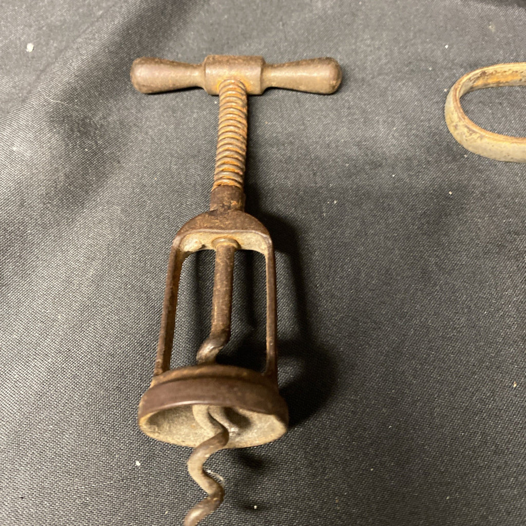 Antique Corkscrew bottle opener possibly German + one other - (1417)