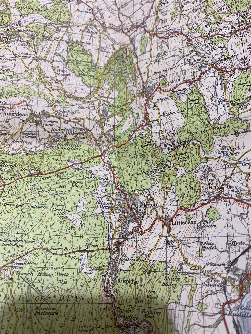 MAP - Ordnance Survey 1 inch 7th Series 1968 - Gloucester & Malvern #143 (8677