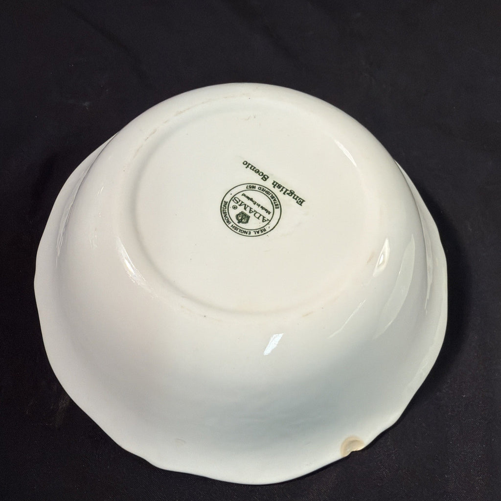 Adams Ironstone "English Scenic" Green Large Pair Serving Bowls - (2093)